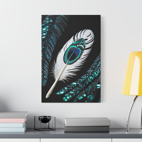 Paua Shell Abalone Feather Classic Canvas