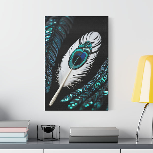 Paua Shell Abalone Feather Classic Canvas