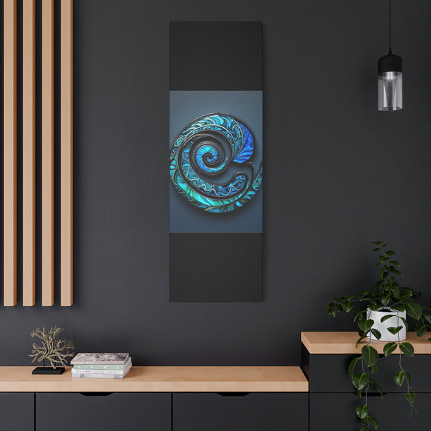 Stunning Blue Paua Abalone Shell Spiral Classic Canvas