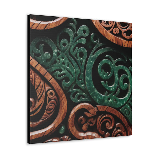 Wood and Jade Pounamu Greenstone Classic Canvas