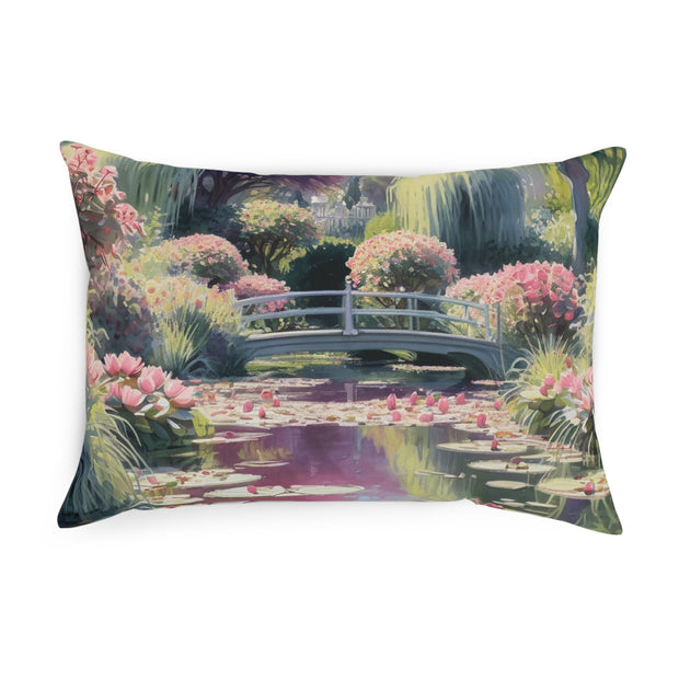 Monet Inspired Lily pond Cushion Watercolor