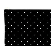 Black Polka Dot Cosmetic Bag (XL)