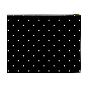 Black Polka Dot Cosmetic Bag (XL)