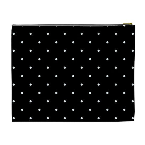 Black Polka Dot Cosmetic Bag (XL)