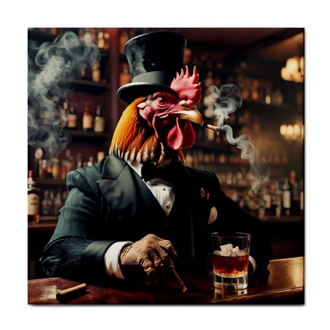 The Gentlemens Club Rooster In Bar Ceramic Bar