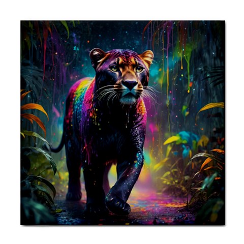 Rainbow Jaguar Ceramic Tile