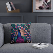 Colorful Peacock Cushion