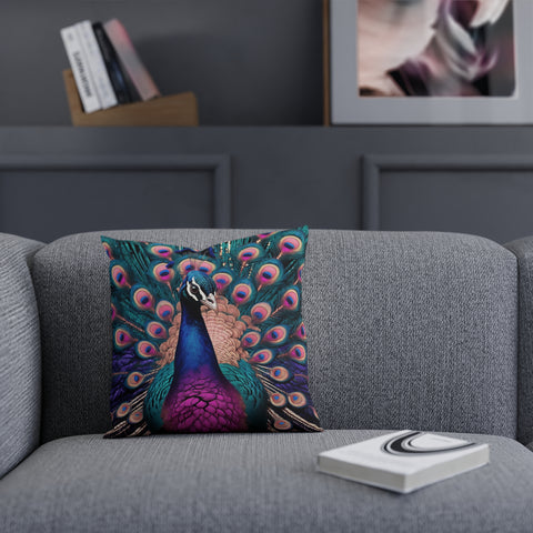 Colorful Peacock Cushion