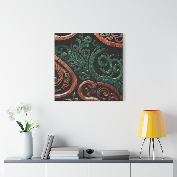 Wood and Jade Pounamu Greenstone Classic Canvas