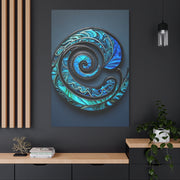 Stunning Blue Paua Abalone Shell Spiral Classic Canvas
