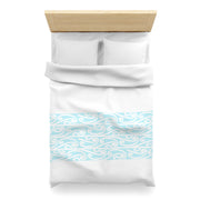 Soft Pastel Aqua Blue Microfiber Duvet Cover