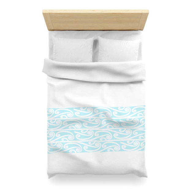 Soft Pastel Aqua Blue Microfiber Duvet Cover