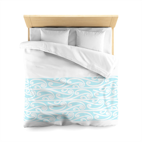 Soft Pastel Aqua Blue Microfiber Duvet Cover