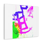 Canvas Gallery Wraps Pink and Blue Ladders Art