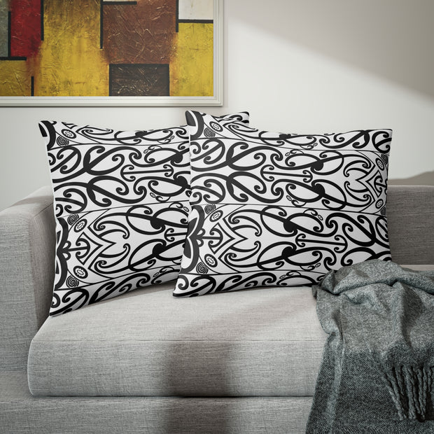 Black And White Maori Koru Pillow Sham