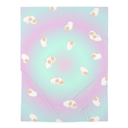 Pastel Pink and Green Sheep Baby Swaddle Blanket