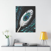 Paua Shell Abalone Feather Classic Canvas
