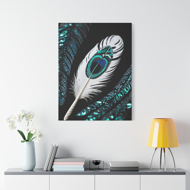 Paua Shell Abalone Feather Classic Canvas