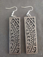 Black Wood Ethnic Pair Of Fashion Earrings