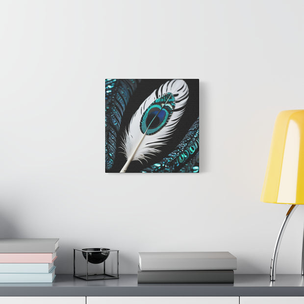 Paua Shell Abalone Feather Classic Canvas