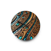 Wood and Paua Abalone Shell Design Acrylic Wall Clock