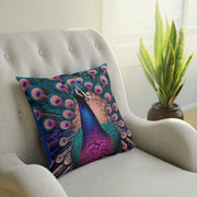Colorful Peacock Cushion