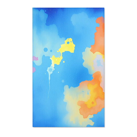 Blue Dance Watercolor Area Rugs