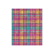 Pink Tartan Crushed Velvet Blanket