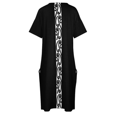 Design Baggy Dress With Pockets Black Koru