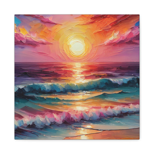 Beautiful Colorful Sunset Oils Classic Canvas