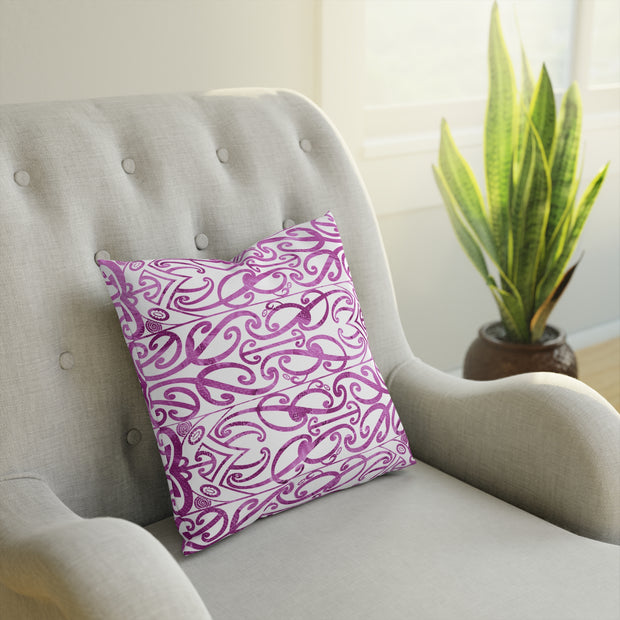 Beautiful Purple Koru Cushion