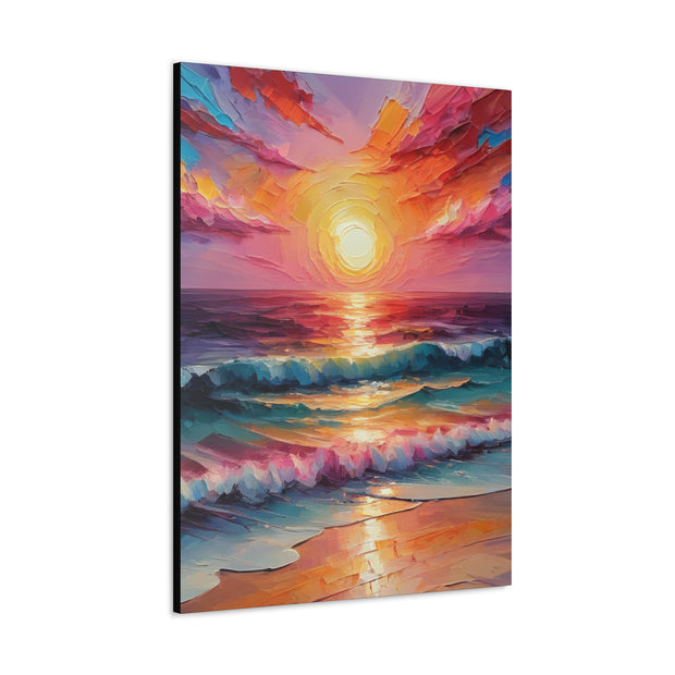 Beautiful Colorful Sunset Oils Classic Canvas