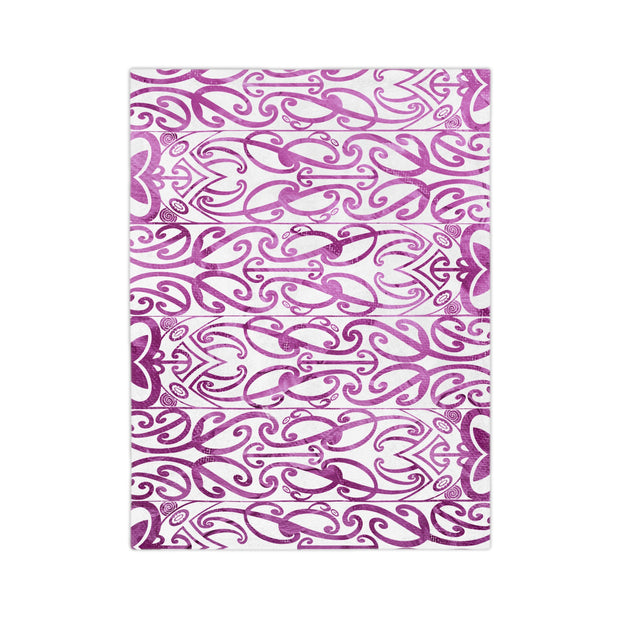 Purple Koru Velveteen Microfiber Blanket