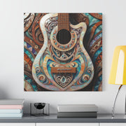 Mother Of Pearl Guitar Colorful Classic Canvas