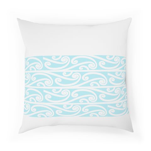 Pastel Aqua Blue Koru Cushion
