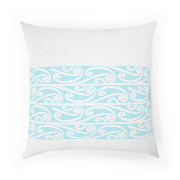 Pastel Aqua Blue Koru Cushion