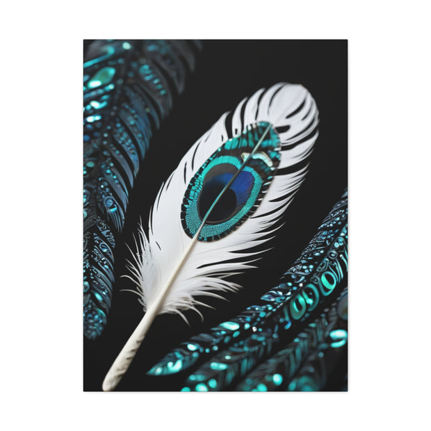 Paua Shell Abalone Feather Classic Canvas