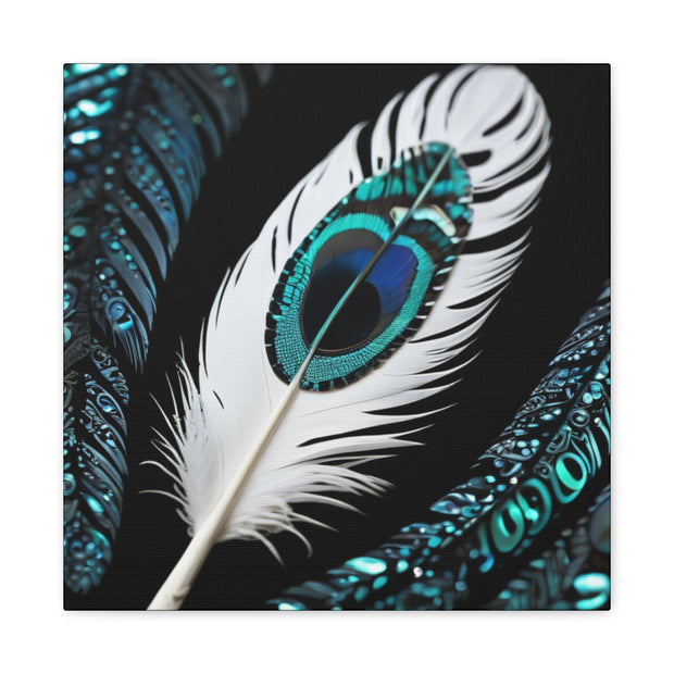 Paua Shell Abalone Feather Classic Canvas