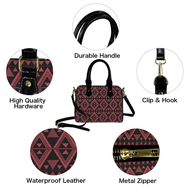 Red and Black Tukutuku Hand Bag