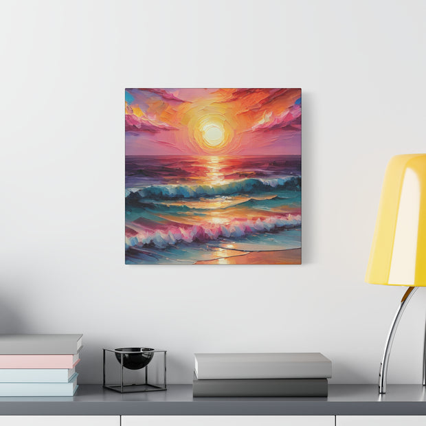 Beautiful Colorful Sunset Oils Classic Canvas