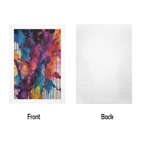 Colorful Watercolor Drip Art