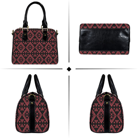 Red and Black Tukutuku Hand Bag