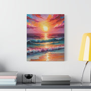Beautiful Colorful Sunset Oils Classic Canvas