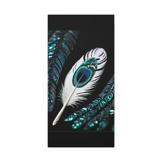 Paua Shell Abalone Feather Classic Canvas