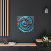 Stunning Blue Paua Abalone Shell Spiral Classic Canvas