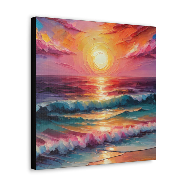 Beautiful Colorful Sunset Oils Classic Canvas