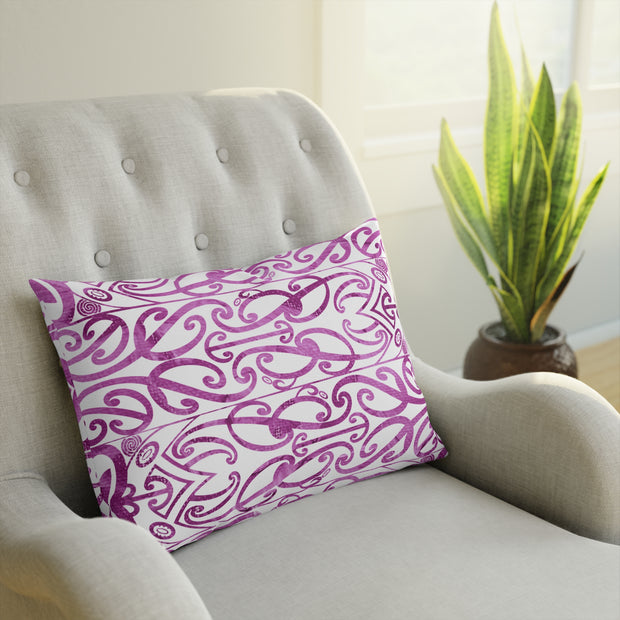 Beautiful Purple Koru Cushion