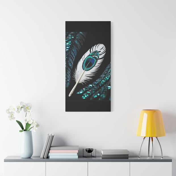 Paua Shell Abalone Feather Classic Canvas