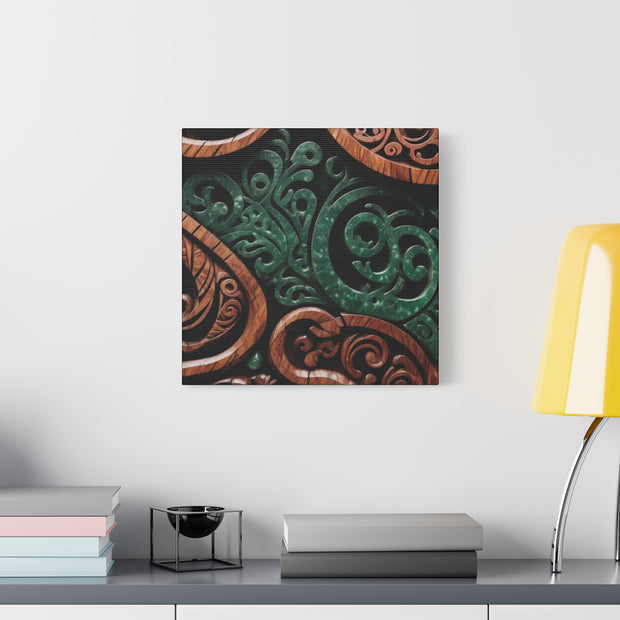 Wood and Jade Pounamu Greenstone Classic Canvas