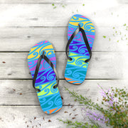 Blue Koru Flip Flops
